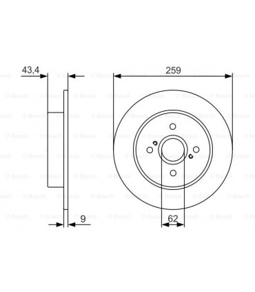 Disque de frein BOSCH 0 986 479 V07 SUZUKI Swift IV