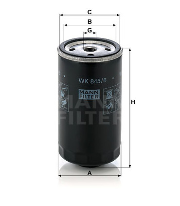 Filtre a carburant MANN-FILTER WK 845/6 BMW 7er 5er 5er Touring 3er 3er Compact 3er Touring