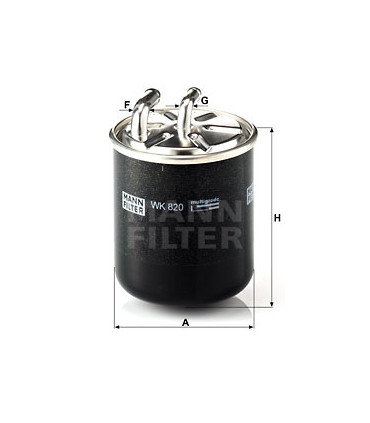 Filtre a carburant MANN-FILTER WK 820 SMART MITSUBISHI Forfour Colt VI