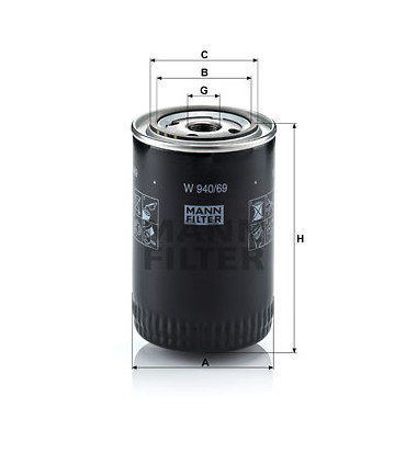 Filtre a huile MANN-FILTER W 940/69 IVECO Daily IV Kasten/Kombi Daily V Kasten/Kombi