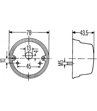 Feu clignotant HELLA 2BE 001 259-061