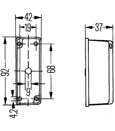 Feu d'encombrement HELLA 2XS 005 020-001