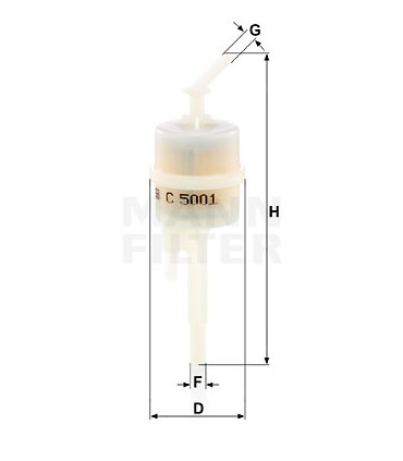 Filtre purge du reservoir de carburant MANN-FILTER C 5001