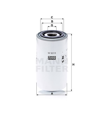 Filtre a huile MANN-FILTER W 9019