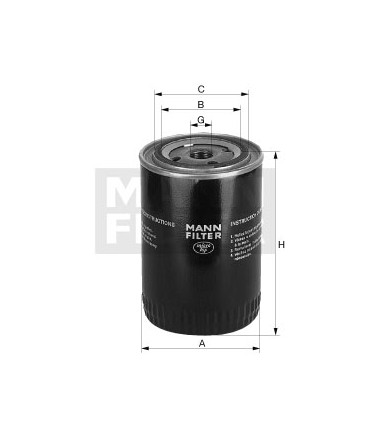 Filtre a huile MANN-FILTER W 950/1