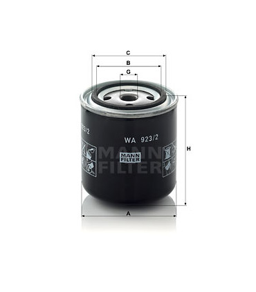 Filtre de liquide de refroidissement MANN-FILTER WA 923/2