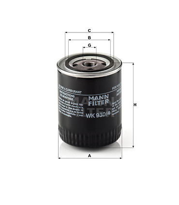 Filtre a carburant MANN-FILTER WK 930/4