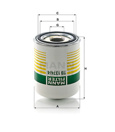 Cartouche de dessicateur systeme d'air comprime MANN-FILTER TB 1374/4 x