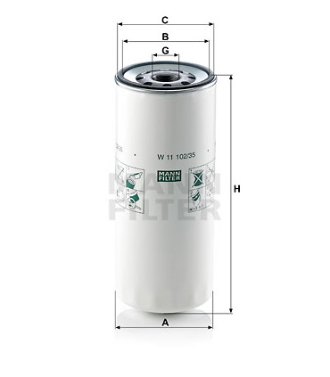 Filtre a huile MANN-FILTER W 11 102/35