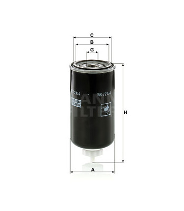 Filtre a carburant MANN-FILTER WK 724/4