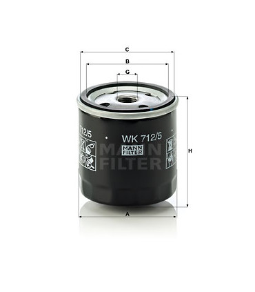Filtre a carburant MANN-FILTER WK 712/5