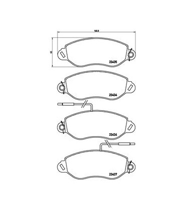 Kit de plaquettes de frein frein a disque BREMBO P 56 042