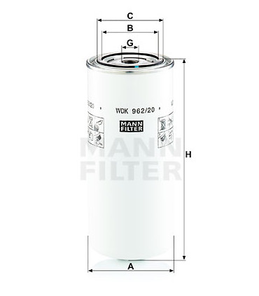 Filtre a carburant MANN-FILTER WDK 962/20