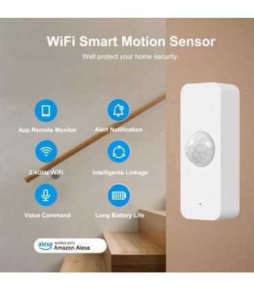 2 Détecteurs capteurs de mouvement WiFi pour Boite Aux Lettres