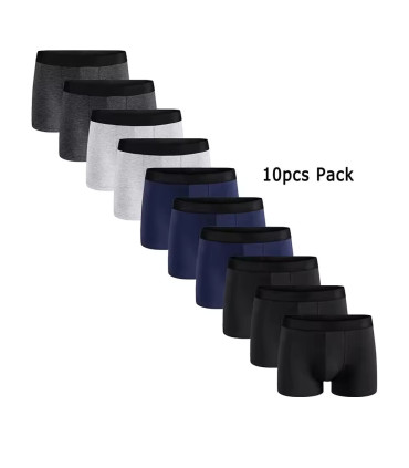 Ensemble de sous-vêtements pour hommes tendance : ensemble de 10 boxers et slips extensibles, r