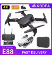 Drone E88 Pro WIFI FPV avec caméra HD 4K, quadricoptère RC pliable - Cadeau parfait