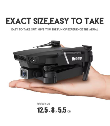 Drone E88 Pro WIFI FPV avec caméra HD 4K, quadricoptère RC pliable - Cadeau parfait