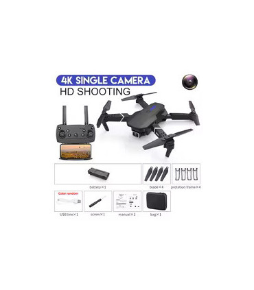 Drone E88 Pro WIFI FPV avec caméra HD 4K, quadricoptère RC pliable - Cadeau parfait