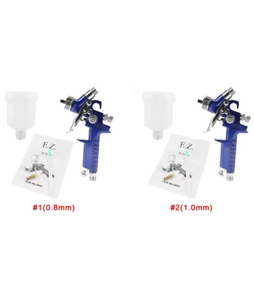 Pistolet de pulvérisation pneumatique mini H-2000A professionnel avec buse de 0,8/1,0 mm et rés