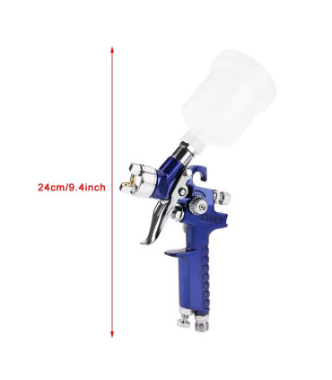 Pistolet de pulvérisation pneumatique mini H-2000A professionnel avec buse de 0,8/1,0 mm et rés