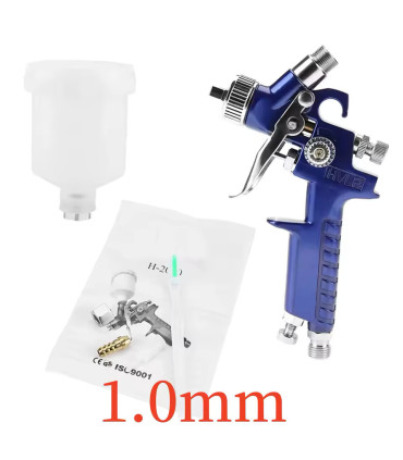 Pistolet de pulvérisation pneumatique mini H-2000A professionnel avec buse de 0,8/1,0 mm et rés