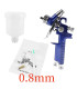Pistolet de pulvérisation pneumatique mini H-2000A professionnel avec buse de 0,8/1,0 mm et rés