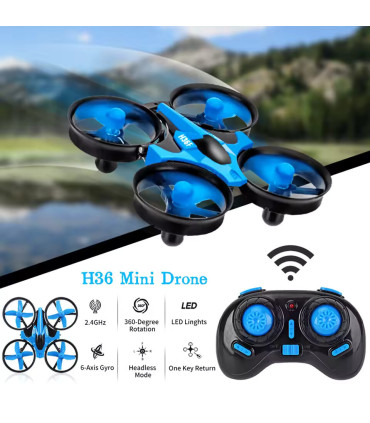 Mini Drone H36 FPV avec télécommande quadricoptère à 6 axes pour enfants - Cadeau de Noël parfa