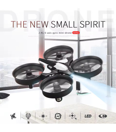 Mini Drone H36 FPV avec télécommande quadricoptère à 6 axes pour enfants - Cadeau de Noël parfa