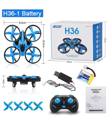 Mini Drone H36 FPV avec télécommande quadricoptère à 6 axes pour enfants - Cadeau de Noël parfa