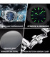 Montre de luxe carrée pour homme en acier inoxydable étanche avec date, aiguilles lumineuses - 
