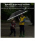 Parapluie pliant automatique inversé pour hommes et femmes avec bande réfléchissante coupe-vent