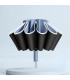 Parapluie pliant automatique inversé pour hommes et femmes avec bande réfléchissante coupe-vent