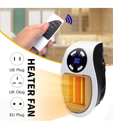 Portable Electric Heater 500W, 500W, Wall Outlet, Home Appliance, Heater Stove, M