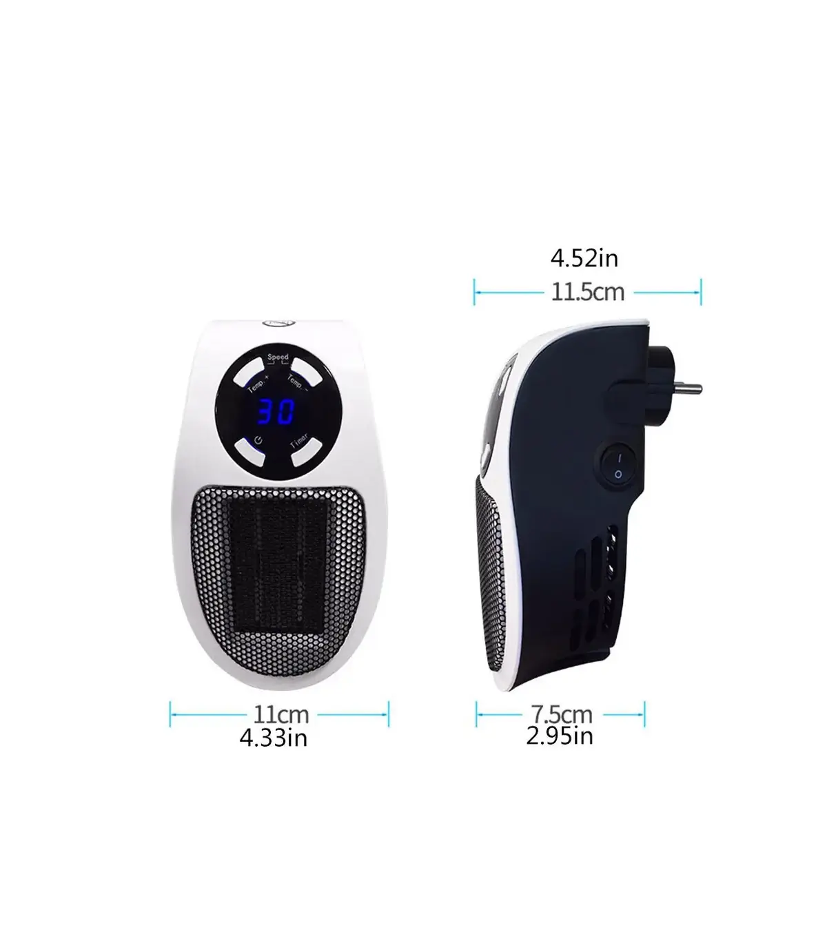 Riscaldatore elettrico portatile 500W, 500W, presa a muro, elettrodomestico, stufa riscaldante, M