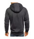 Sweat à capuche à manches longues pour hommes avec fermeture éclair, veste décontractée sportiv