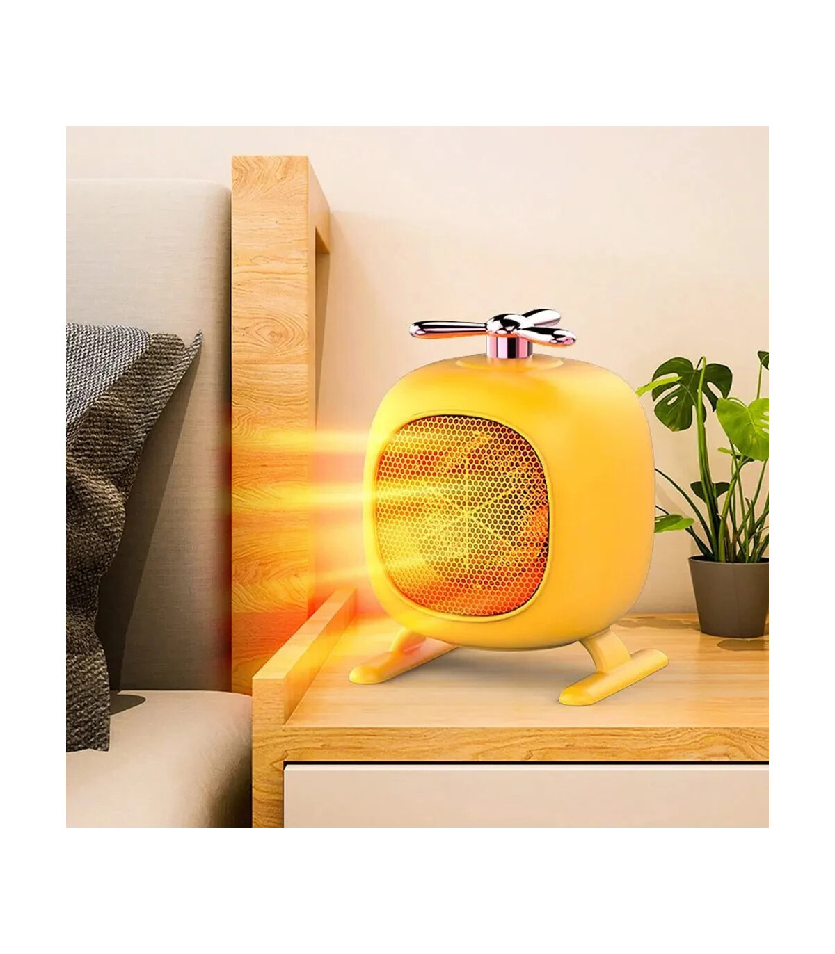 Ventilateur électrique enfichable portable, mini chauffage portable, petit radiateur à faible b