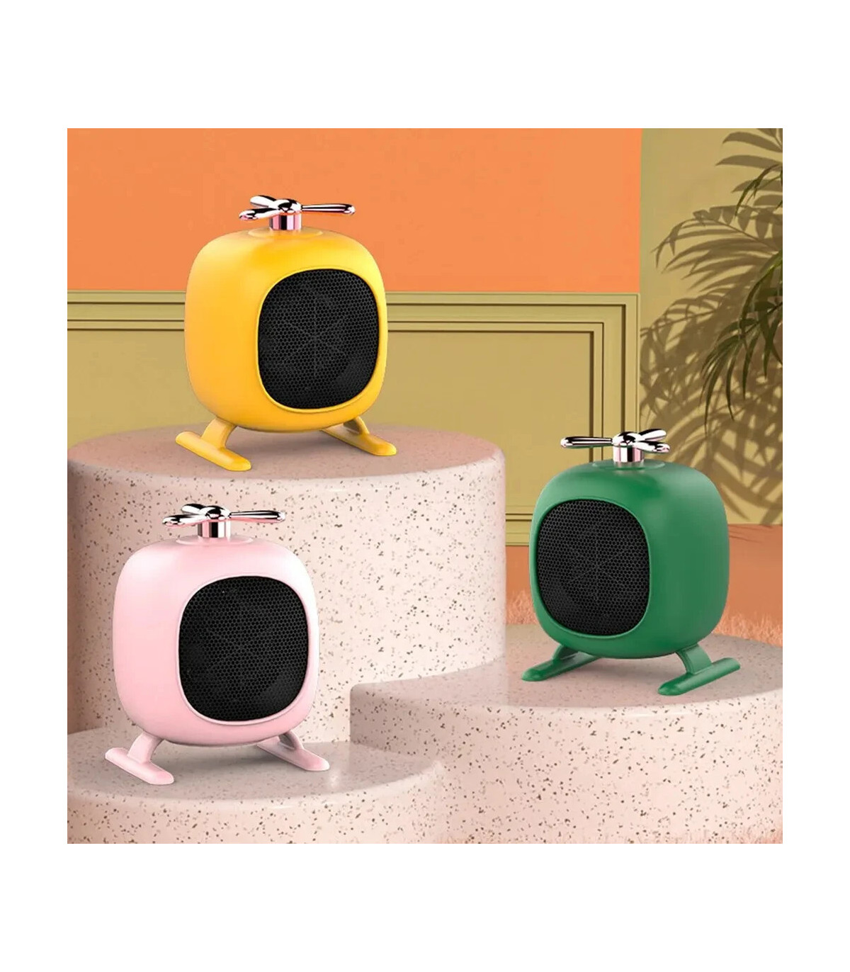 [Yellow EU] Ventilateur électrique enfichable portable, mini chauffage portable, petit radiateu