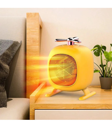 [Yellow EU] Ventilateur électrique enfichable portable, mini chauffage portable, petit radiateu
