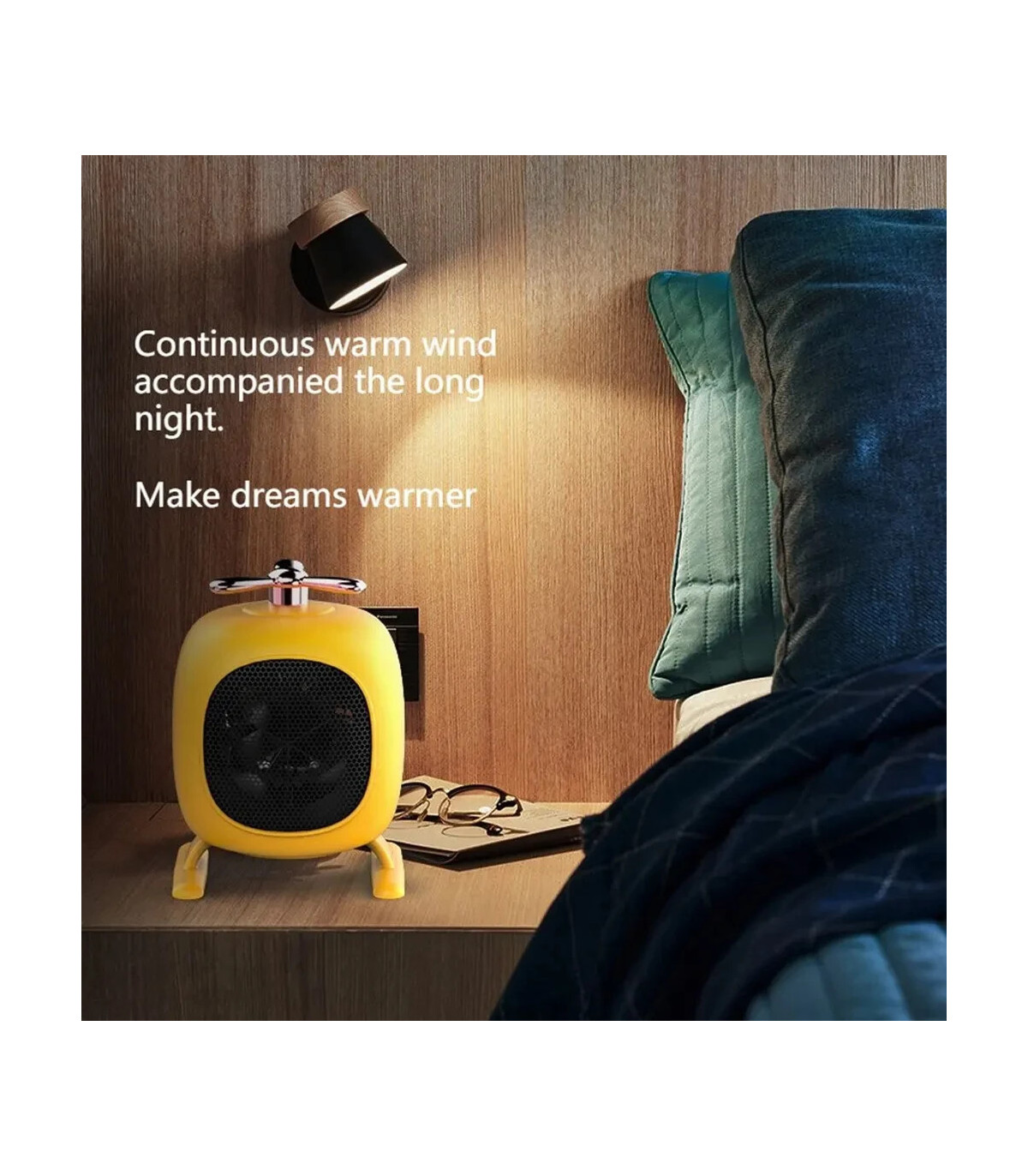 [Yellow EU] Ventilateur électrique enfichable portable, mini chauffage portable, petit radiateu