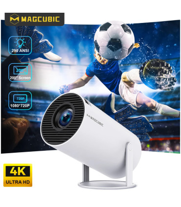 [HY300 Pro-White] Projecteur MAGCUBIC HY300 PRO 4K Android 11 double Wifi6 290ANSI Allwinner H7