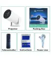 Portable projector USAMR HY200 1080P, 270° adjustable angle, wired projector