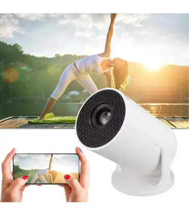 [Wired-with box] Projecteur portable USAMR HY200 1080P, 270 ° Angle réglable, projecteur de fil