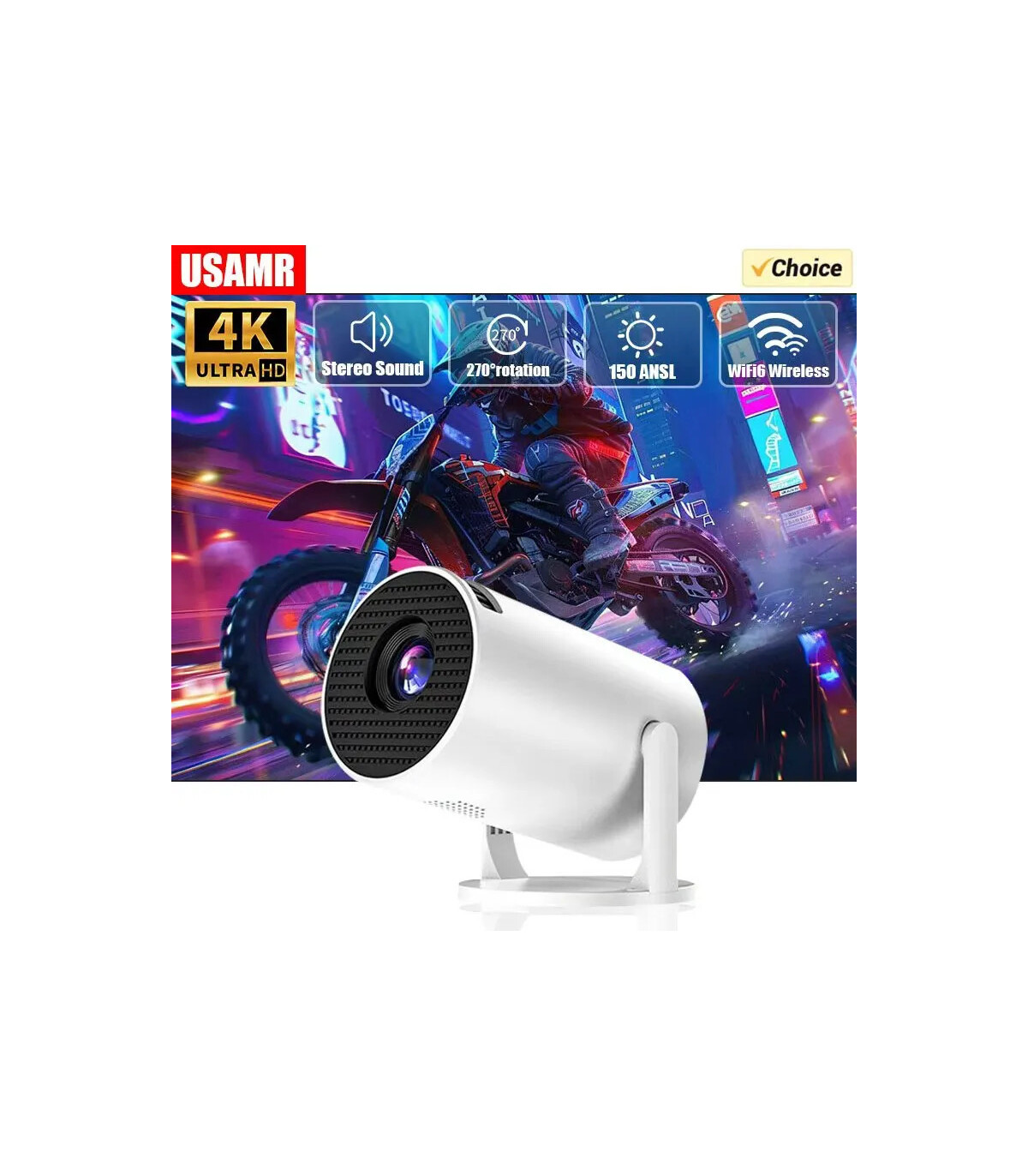 projecteur, pour, sans, portable, écran, pouces, charge, angle, peut, vous