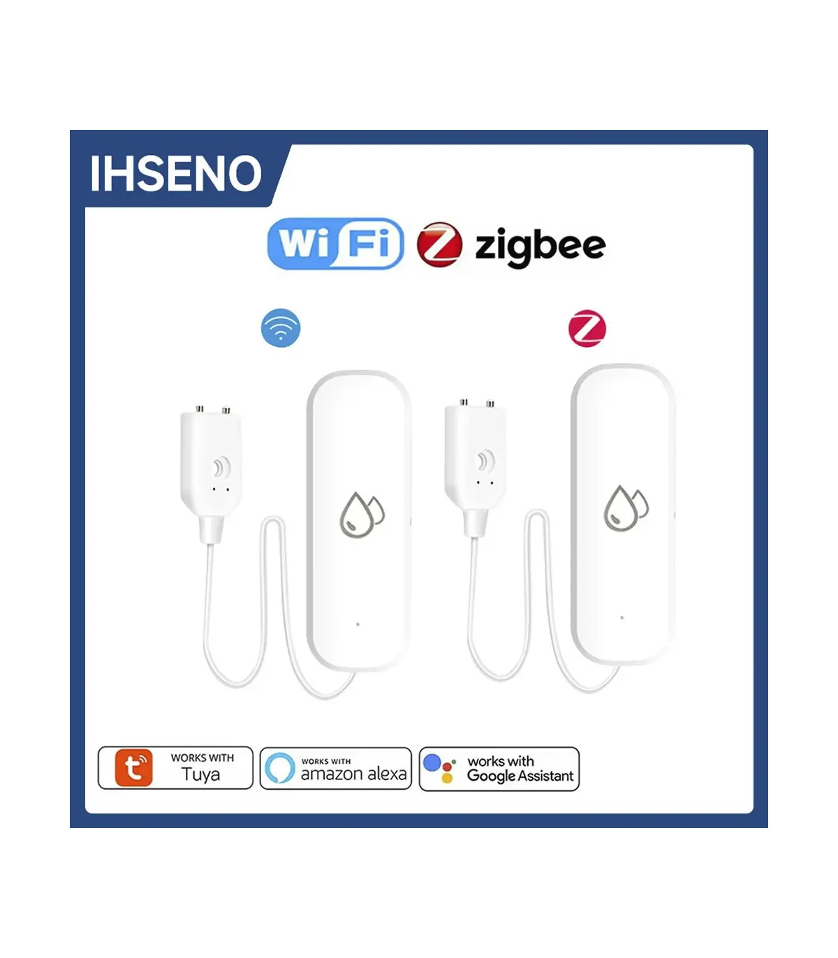 [Wifi 1Pcs] Tuya WiFi/ZigBee capteur d\'eau alarme de fuite détecteur de fuite d\'inondation mais