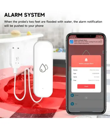 [Wifi 1Pcs] Tuya WiFi/ZigBee capteur d\'eau alarme de fuite détecteur de fuite d\'inondation mais
