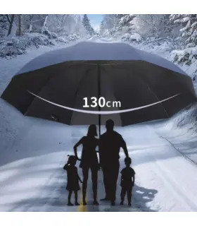 Parapluie pliant surdimensionné de 130CM, coupe-vent et imperméable, grand parasol de soleil et
