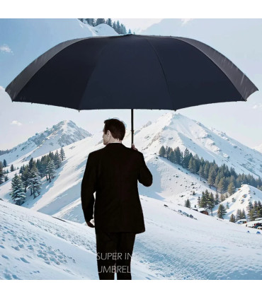 Parapluie pliant surdimensionné de 130CM, coupe-vent et imperméable, grand parasol de soleil et