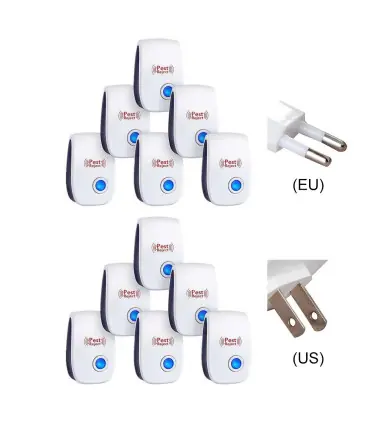 Répulsif antiparasitaire ultrasonique, 6 pièces, répulsif antiparasitaire et insectes à longue 