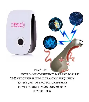 Répulsif antiparasitaire ultrasonique, 6 pièces, répulsif antiparasitaire et insectes à longue 