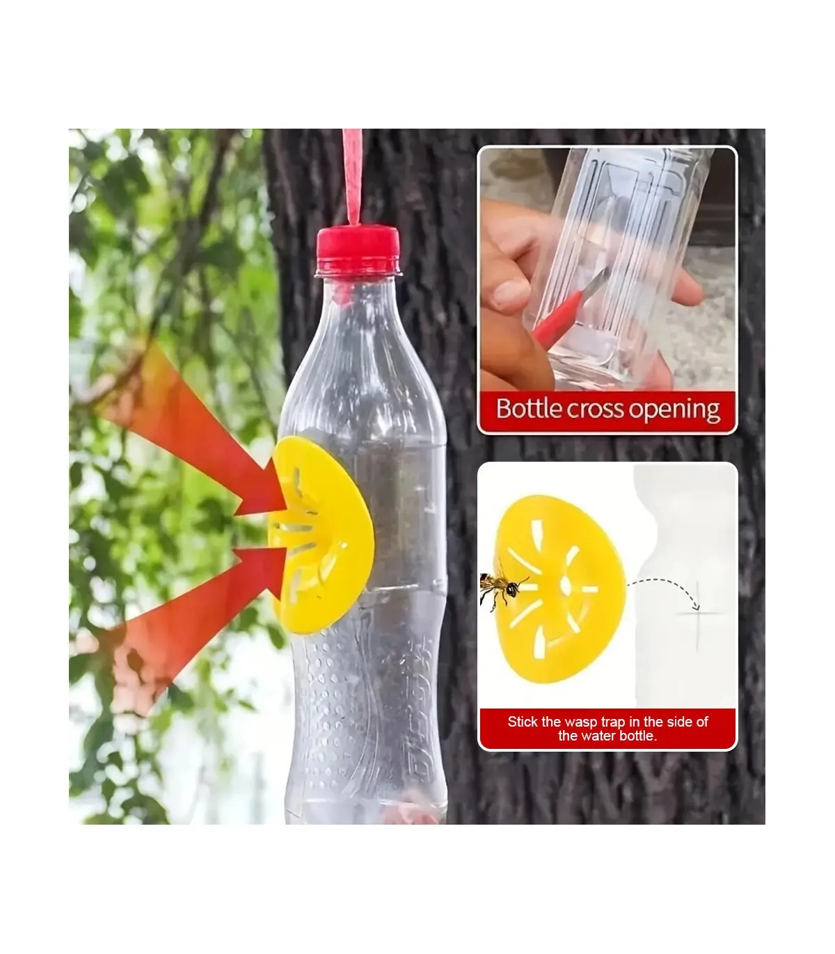 Piège à guêpes réutilisable pour apiculture, 5 à 100 pièces, attrape-abeilles en forme de fleur